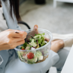 Healthy daily habits and wellness routines including exercise, balanced meals, hydration, sleep, and simple self-care practices.